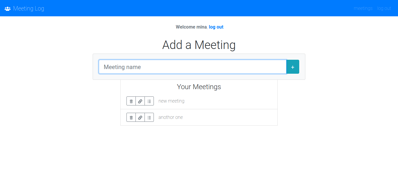 Meetings App